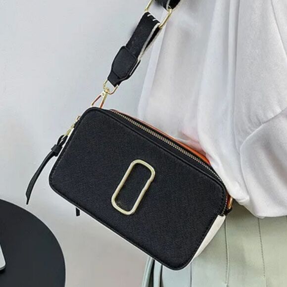 ⏬️PRICE DROP⏬️Marc Jacobs Colorblock Black & Orange Crossbody - Picture 2 of 3
